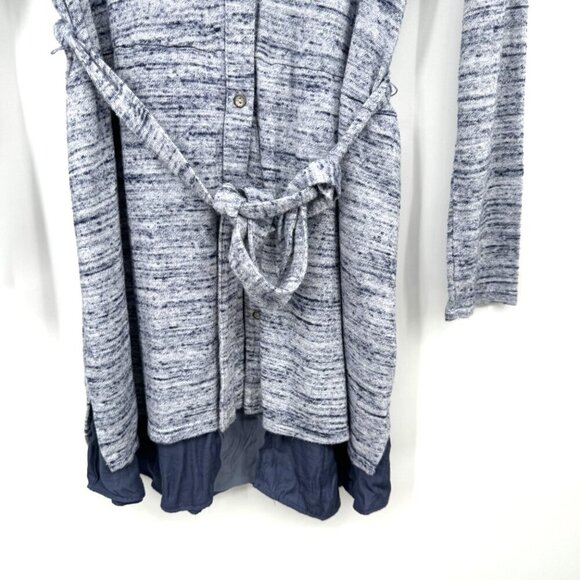 Anthropologie Dolan Left Coast Collection Blue  Gray Sweater Tunic Cardigan Size - Picture 4 of 8